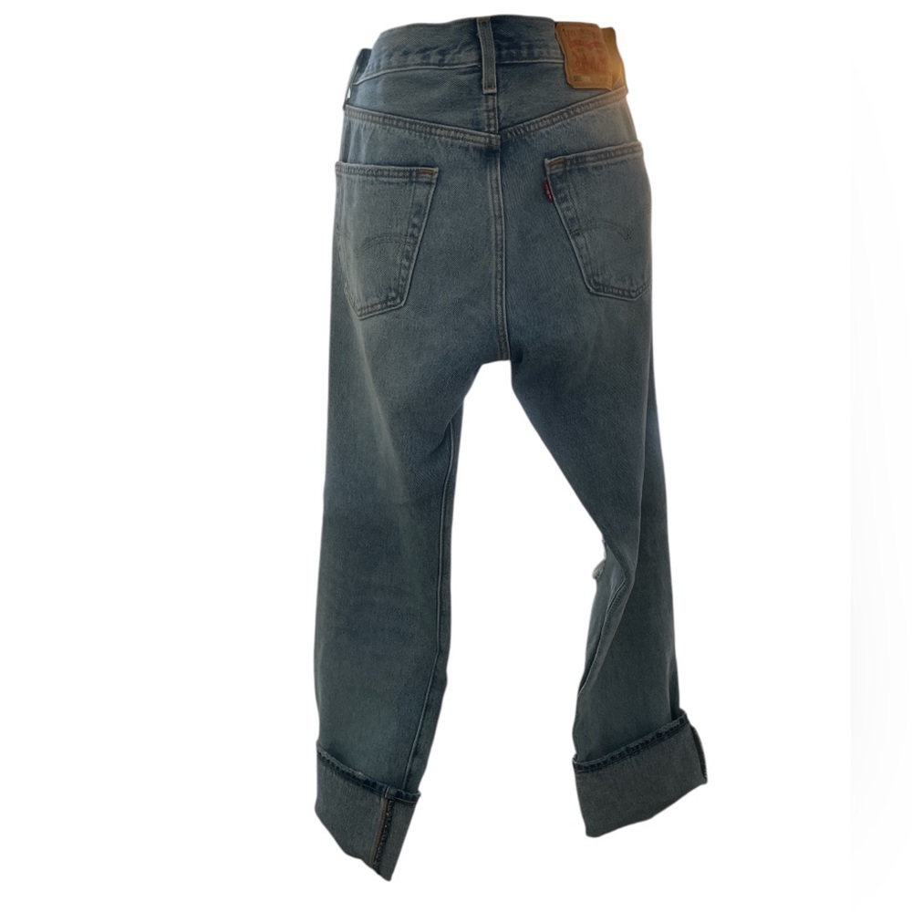 Authentic Levi’s 501 Light Blue Boyfriend Jeans, distressed look, W 30, L 32 - Picture 4 of 12